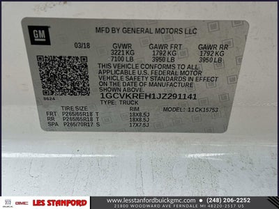 2018 Chevrolet Silverado 1500 LT