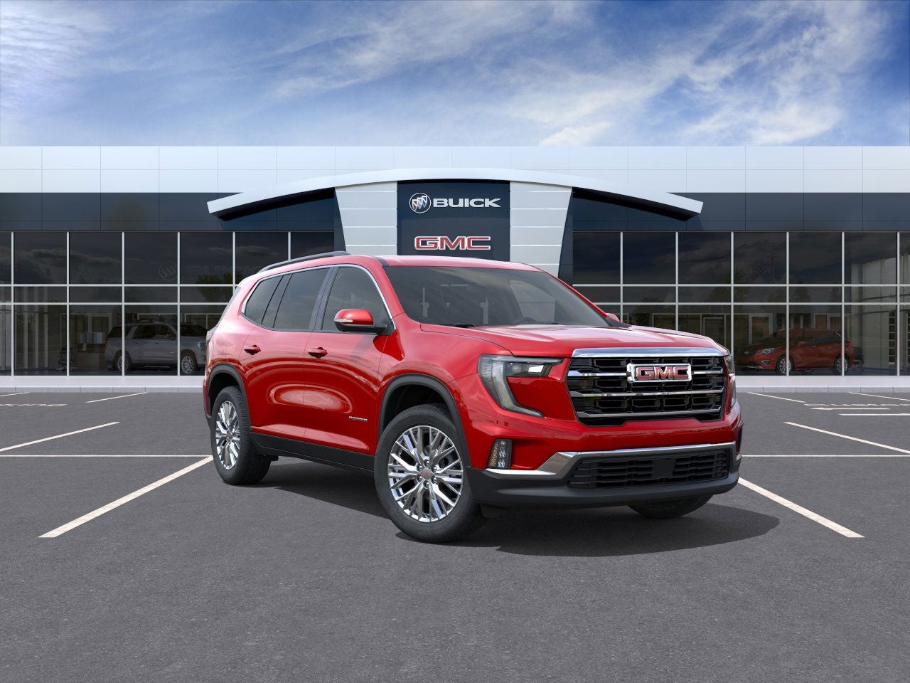 Accaida Ree Learn About This 2025 Volcanic Red Tintcoat GMC Elevation Acadia for ...