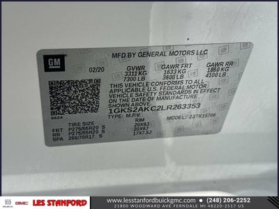 2020 GMC Yukon SLE