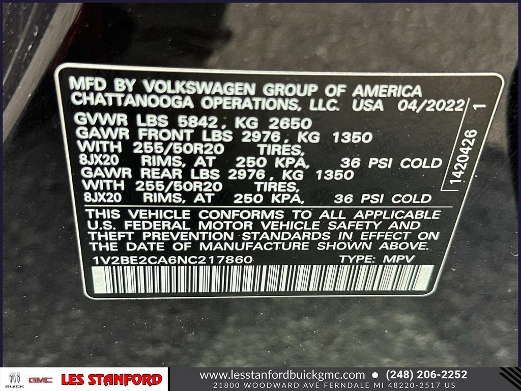 2022 Volkswagen Atlas Cross Sport 3.6L V6 SEL