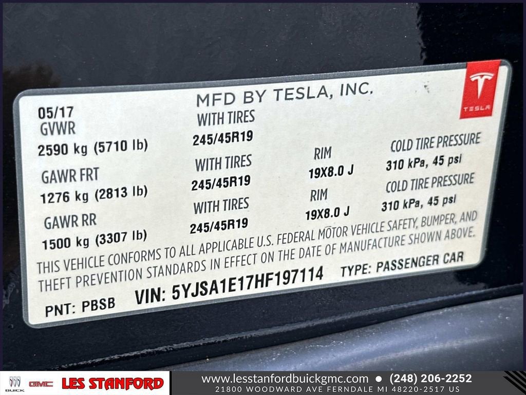 2017 Tesla Model S 60