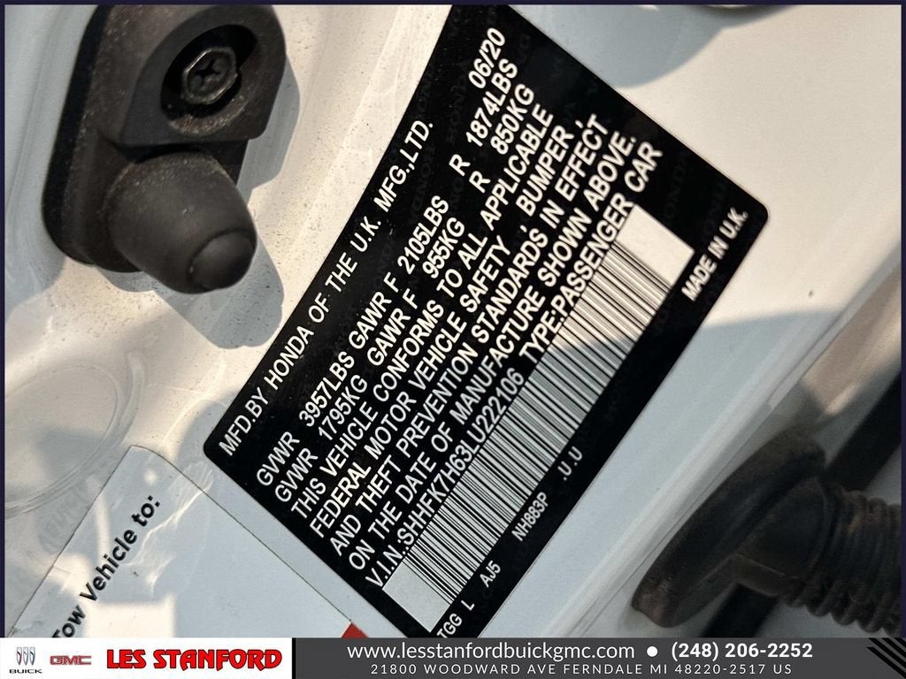 2020 Honda Civic Hatchback EX