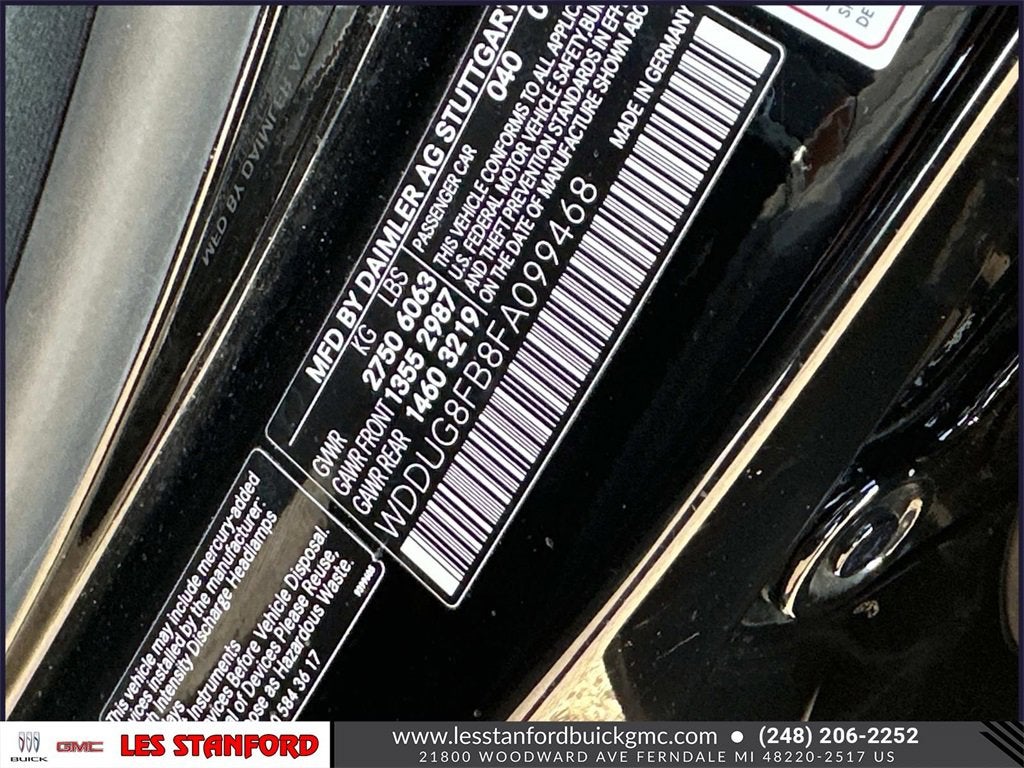 2015 Mercedes-Benz S-Class S 550